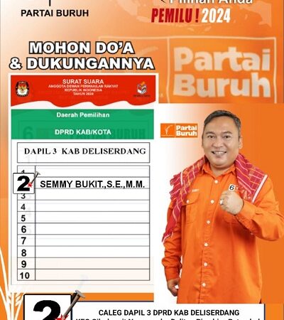 Caleg DPRD Deliserdang Dapil 3 Semmy Bukit Harapkan Doa dan Dukungan untuk Meraih Kursi