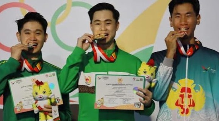 Pewushu Sumut Harris Horatius Meraih Emas